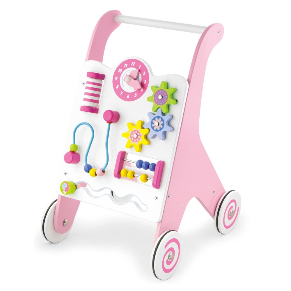 Viga Toys Pchacz Drewniany Edukacyjny Różowy Montessori