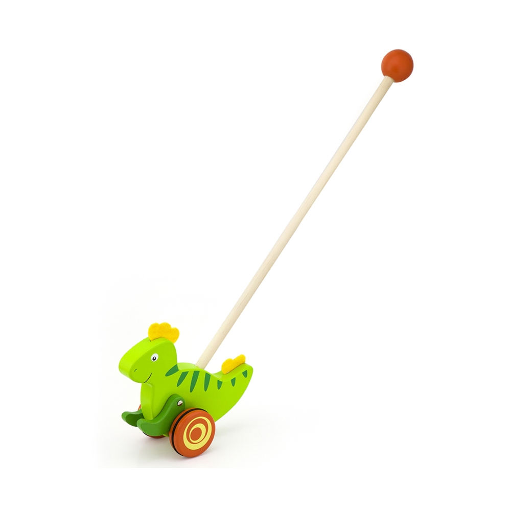 Medinis stumiamas dinozauras Viga Toys, žalias-Žaislai, Kūdikiams, Žaislai mažyliams (iki 4 m.