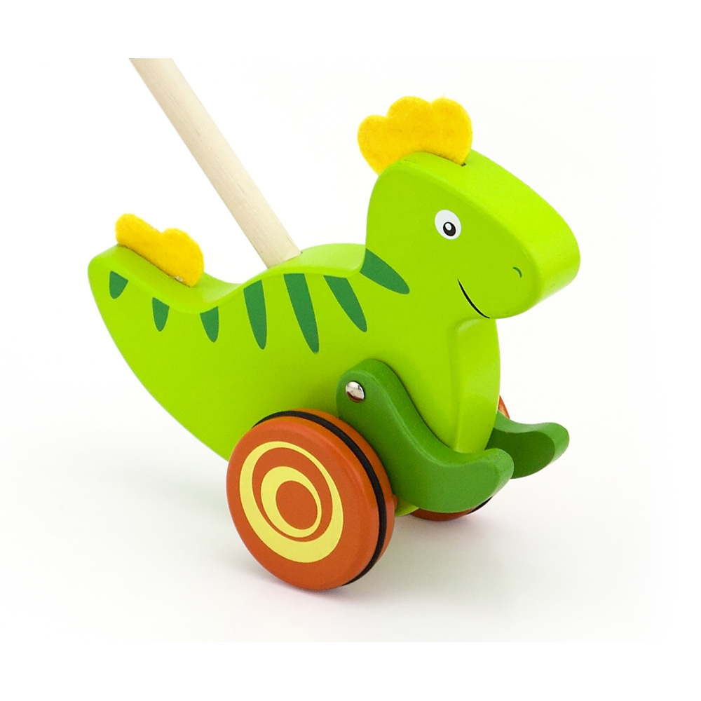Medinis stumiamas dinozauras Viga Toys, žalias-Žaislai, Kūdikiams, Žaislai mažyliams (iki 4 m.