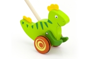 Medinis stumiamas dinozauras Viga Toys, žalias