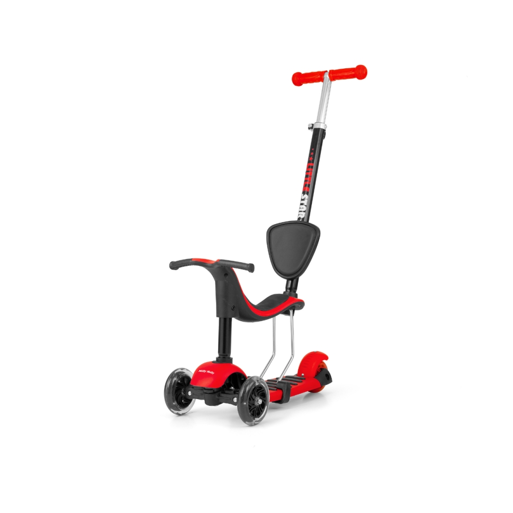 Milly Mally Ride On/Scooter 3in1 Little Star Red