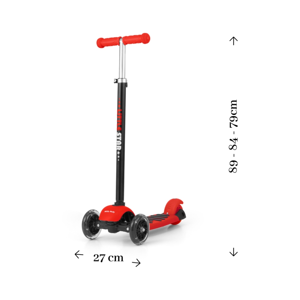 Milly Mally Ride On/Scooter 3in1 Little Star Red