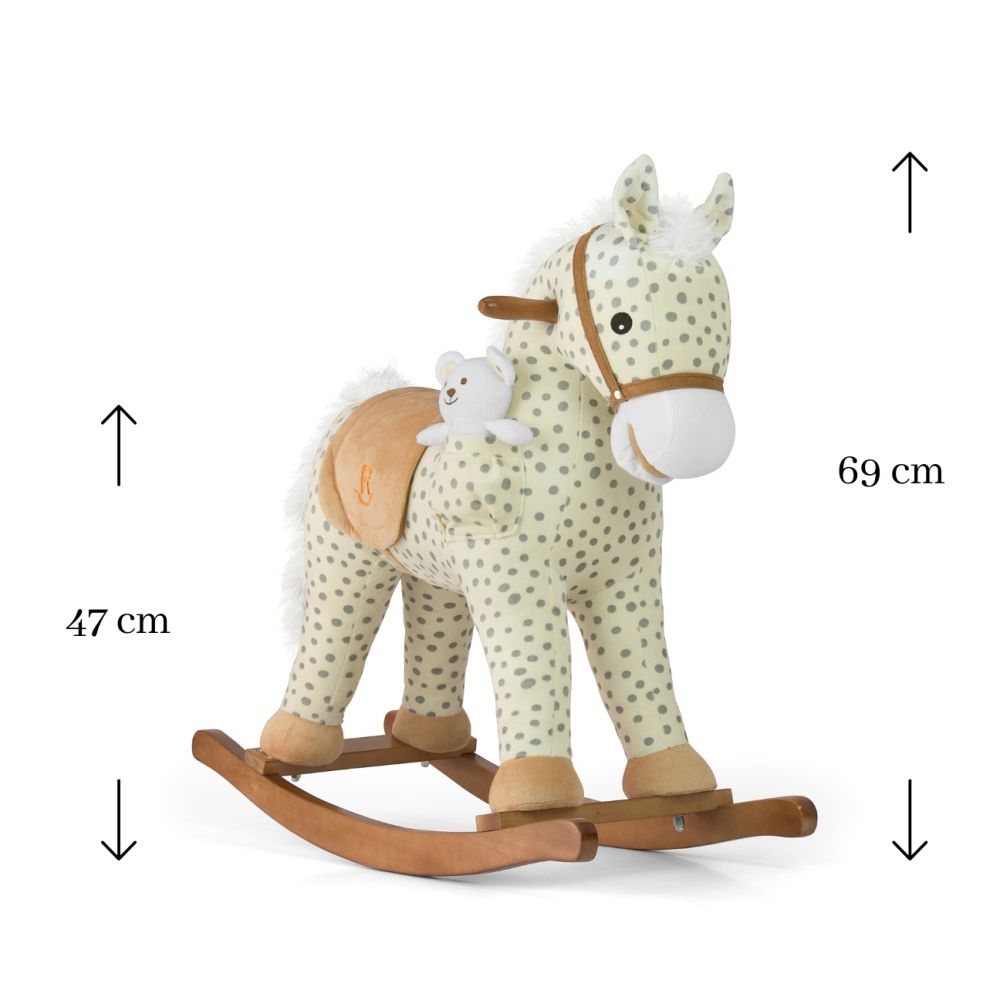 Milly Mally Rocking Horse Pony Gray Dot