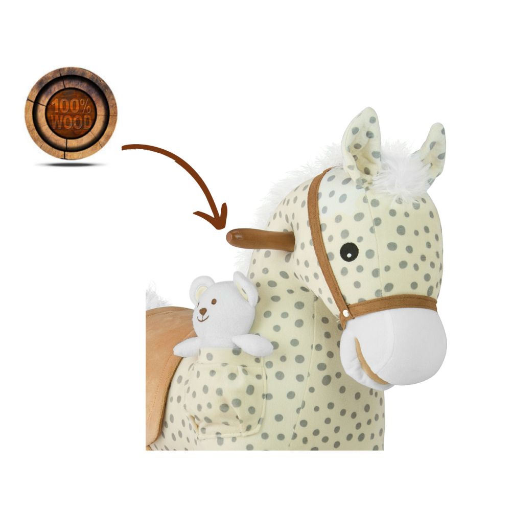 Milly Mally Rocking Horse Pony Gray Dot