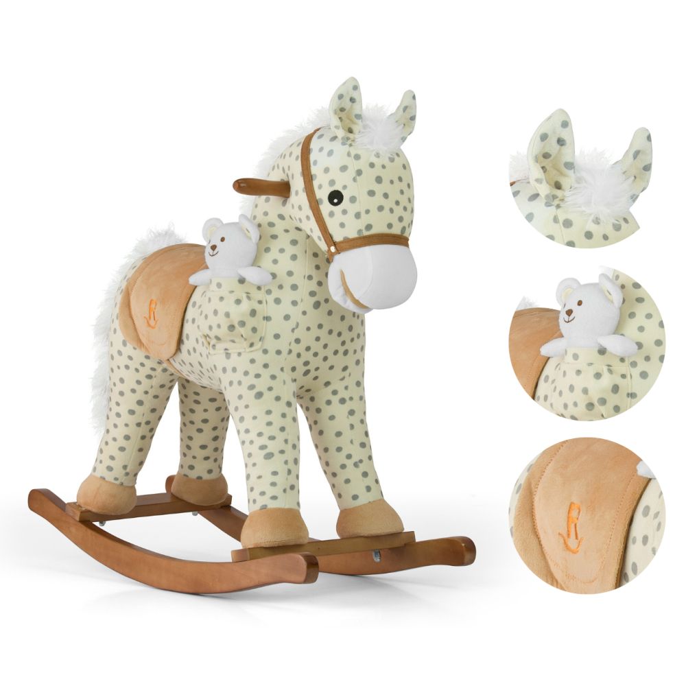 Milly Mally Rocking Horse Pony Gray Dot