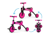Milly Mally Ride On - Dviratis 2in1 GRANDE Pink-Judėjimui, Balansiniai dviratukai-e-vaikas