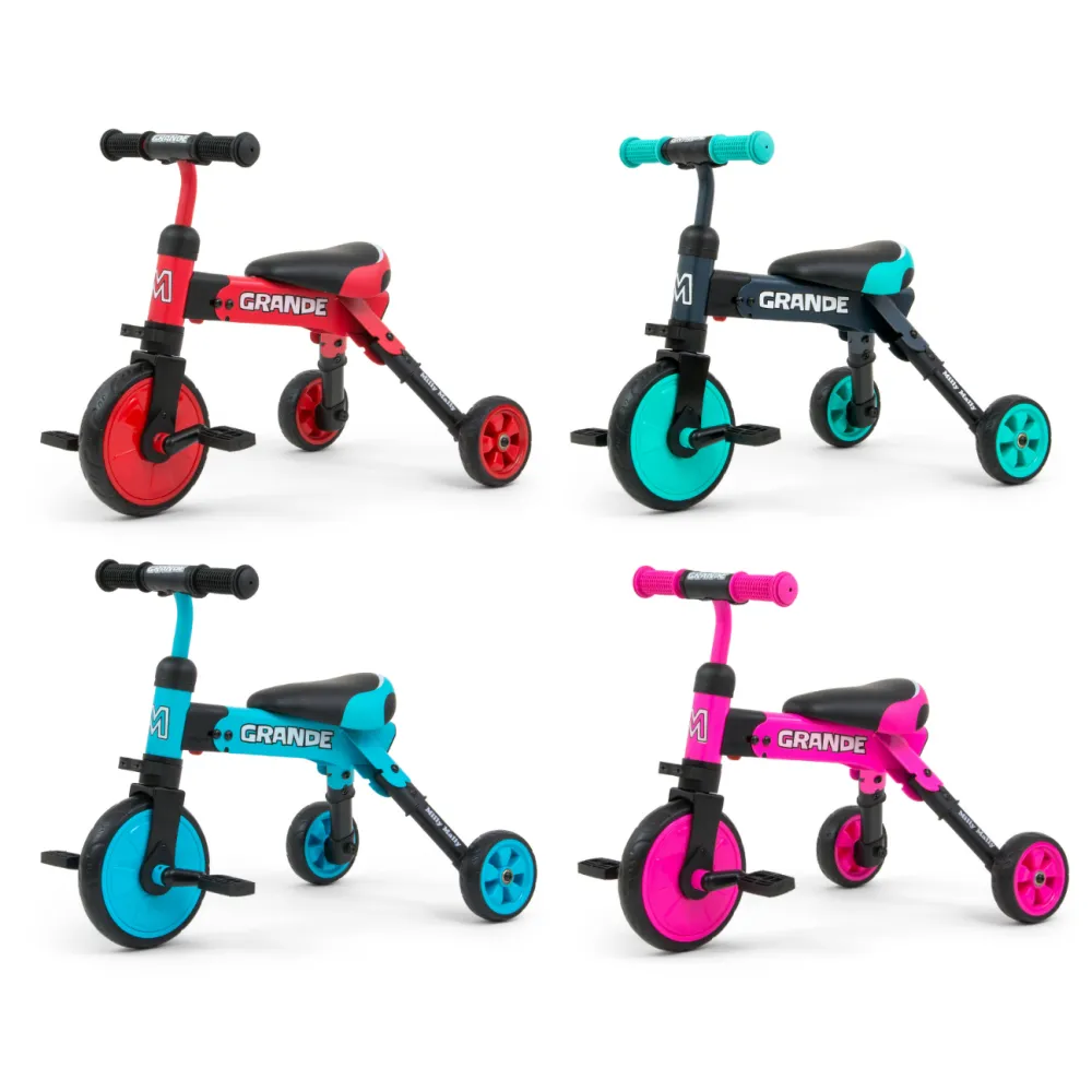 Milly Mally Ride On - Dviratis 2in1 GRANDE Pink-Judėjimui, Balansiniai dviratukai-e-vaikas