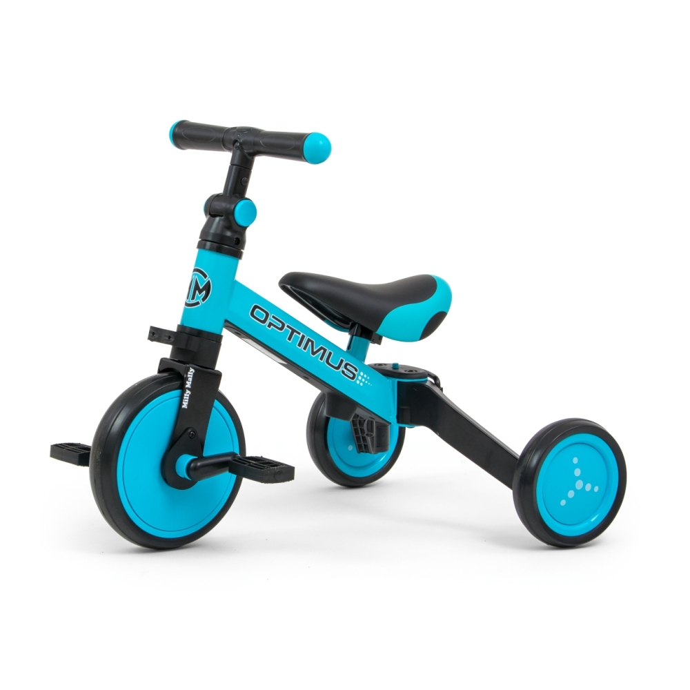 Triratis Optimus 3-in-1, Blue-Judėjimui, Balansiniai dviratukai, Triratukai vaikams-e-vaikas