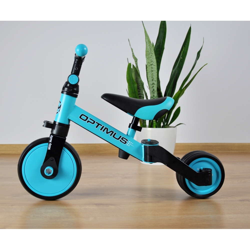 Triratis Optimus 3-in-1, Blue-Judėjimui, Balansiniai dviratukai, Triratukai vaikams-e-vaikas