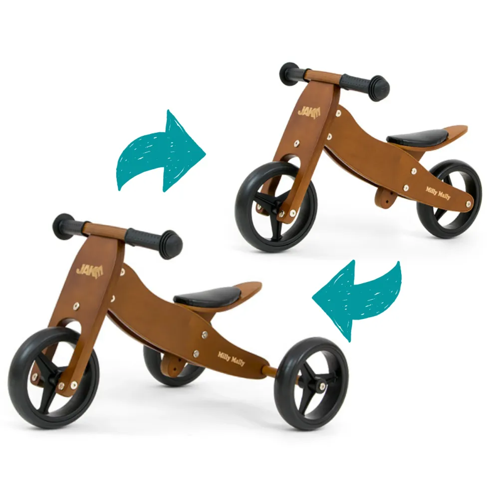 Milly Mally Ride On 2in1 Jake Dark Natural