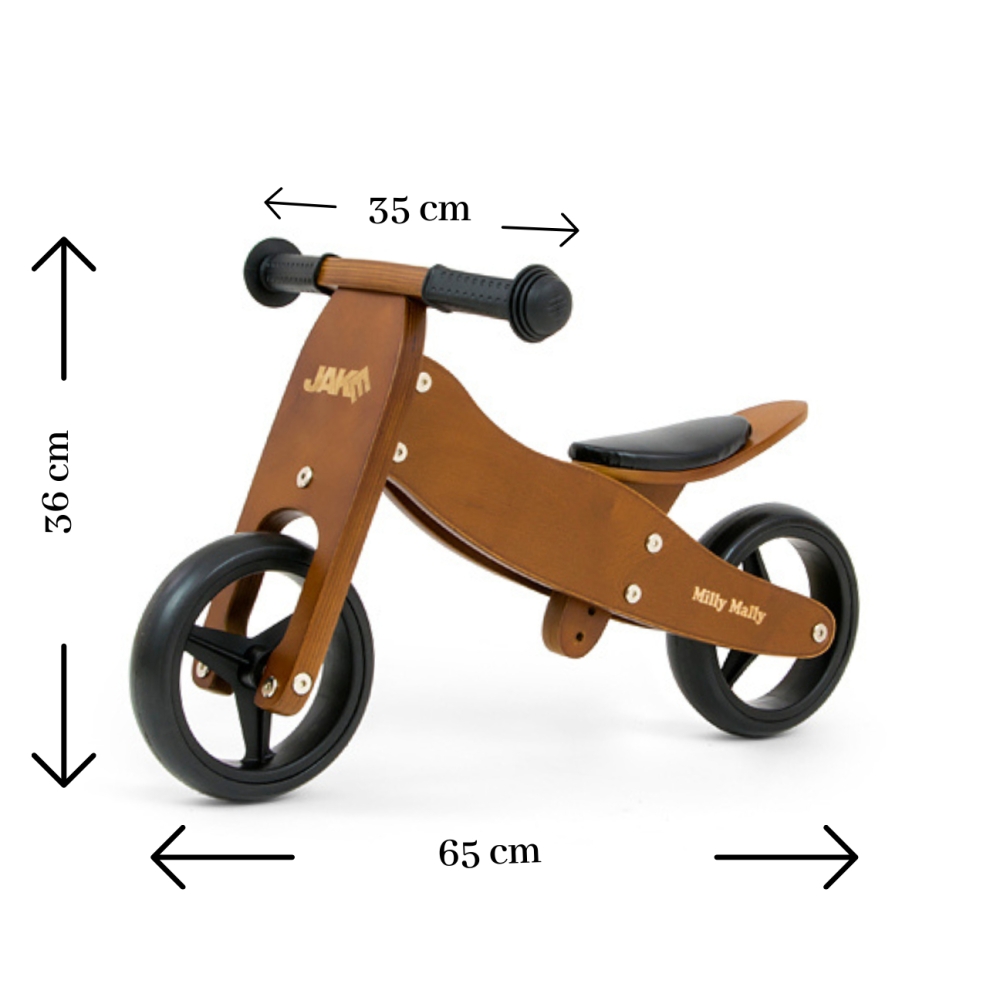 Milly Mally Ride On 2in1 Jake Dark Natural-Judėjimui, Balansiniai dviratukai-e-vaikas