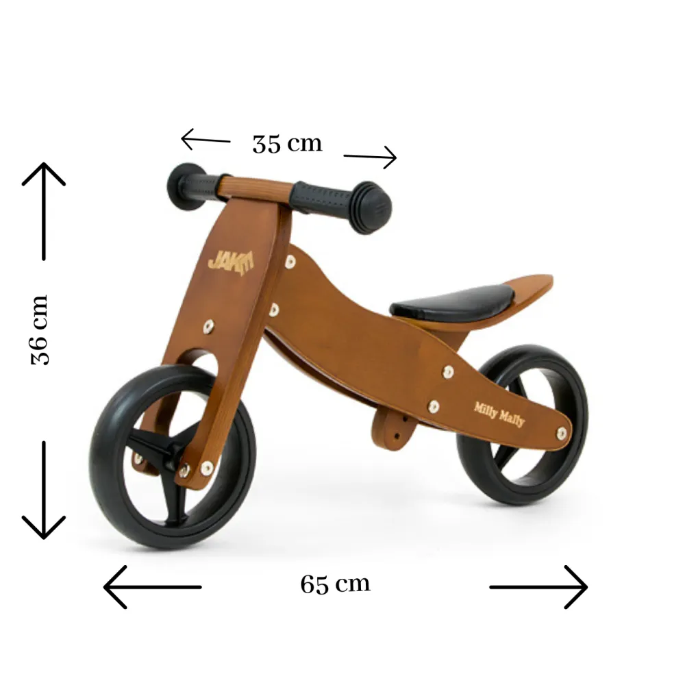 Milly Mally Ride On 2in1 Jake Dark Natural