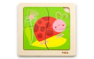 Viga 50140 Handy Flat Puzzle - Ladybird