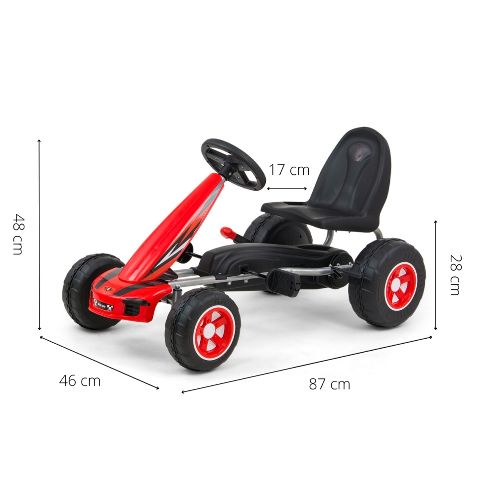 Pedalinis gokartas Milly Mally Viper, Red-Judėjimui, Minami kartingai-e-vaikas
