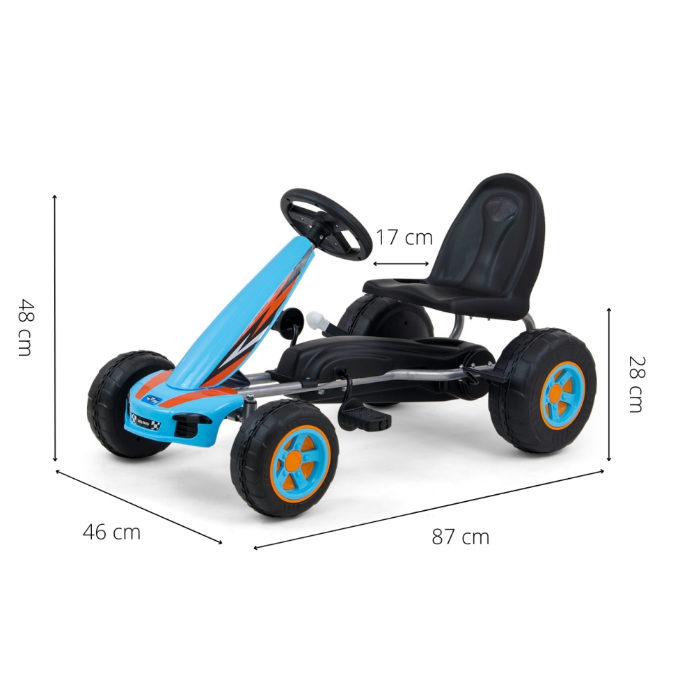 Pedalinis Milly Mally kartingas Viper Blue-Judėjimui, Minami kartingai-e-vaikas