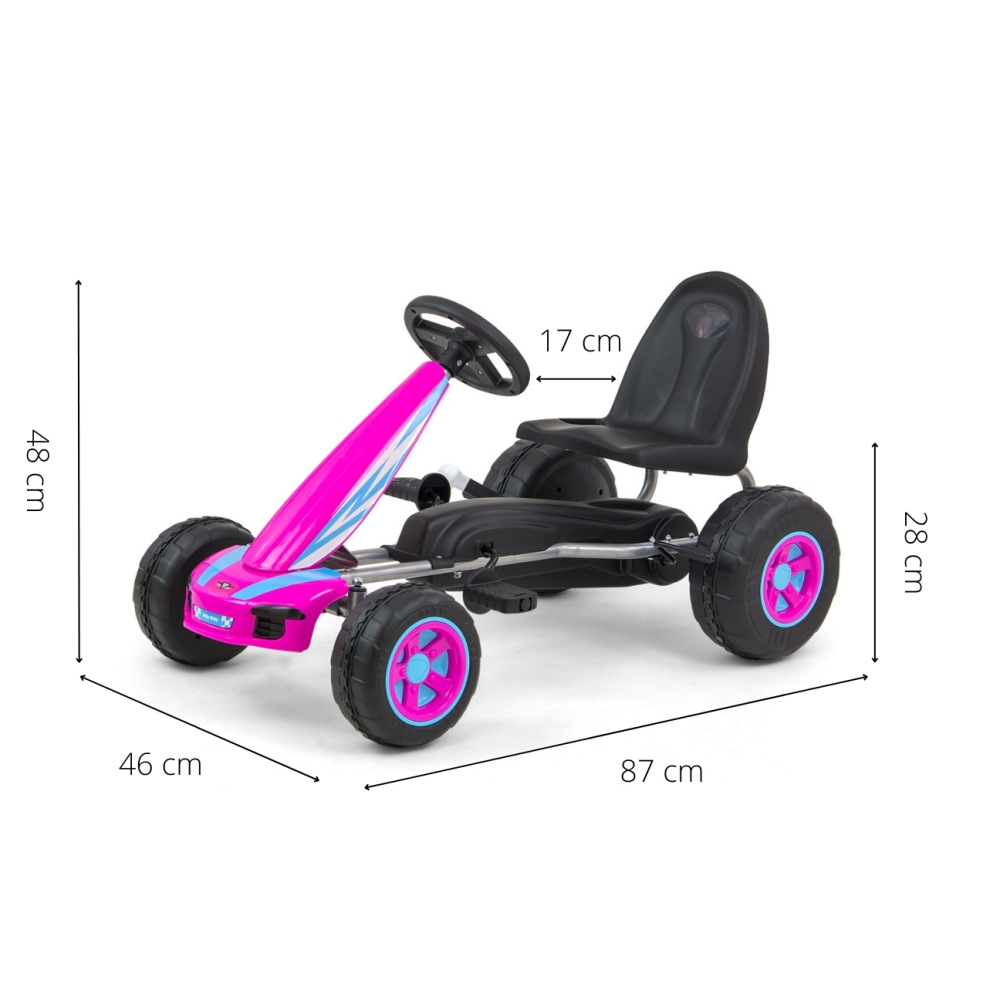 Milly Mally Pedal Go-kart Viper Pink