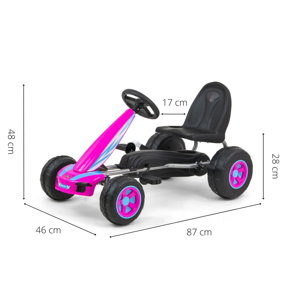 Pedalinis kartingas Milly Mally Viper Pink-Judėjimui, Minami kartingai-e-vaikas