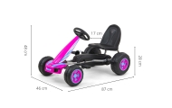 Milly Mally Pedal Go-kart Viper Pink