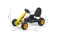 Pedalinis gokartas Milly Mally Viper, Yellow-Judėjimui, Minami kartingai-e-vaikas