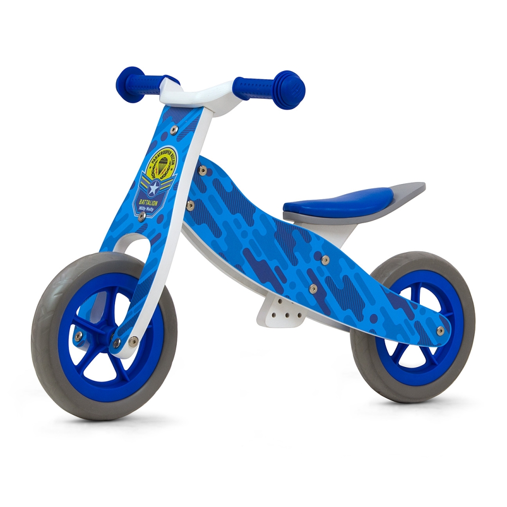 Milly Mally balansinis dviratis 2w1 Look Blue Army-Judėjimui, Balansiniai dviratukai-e-vaikas