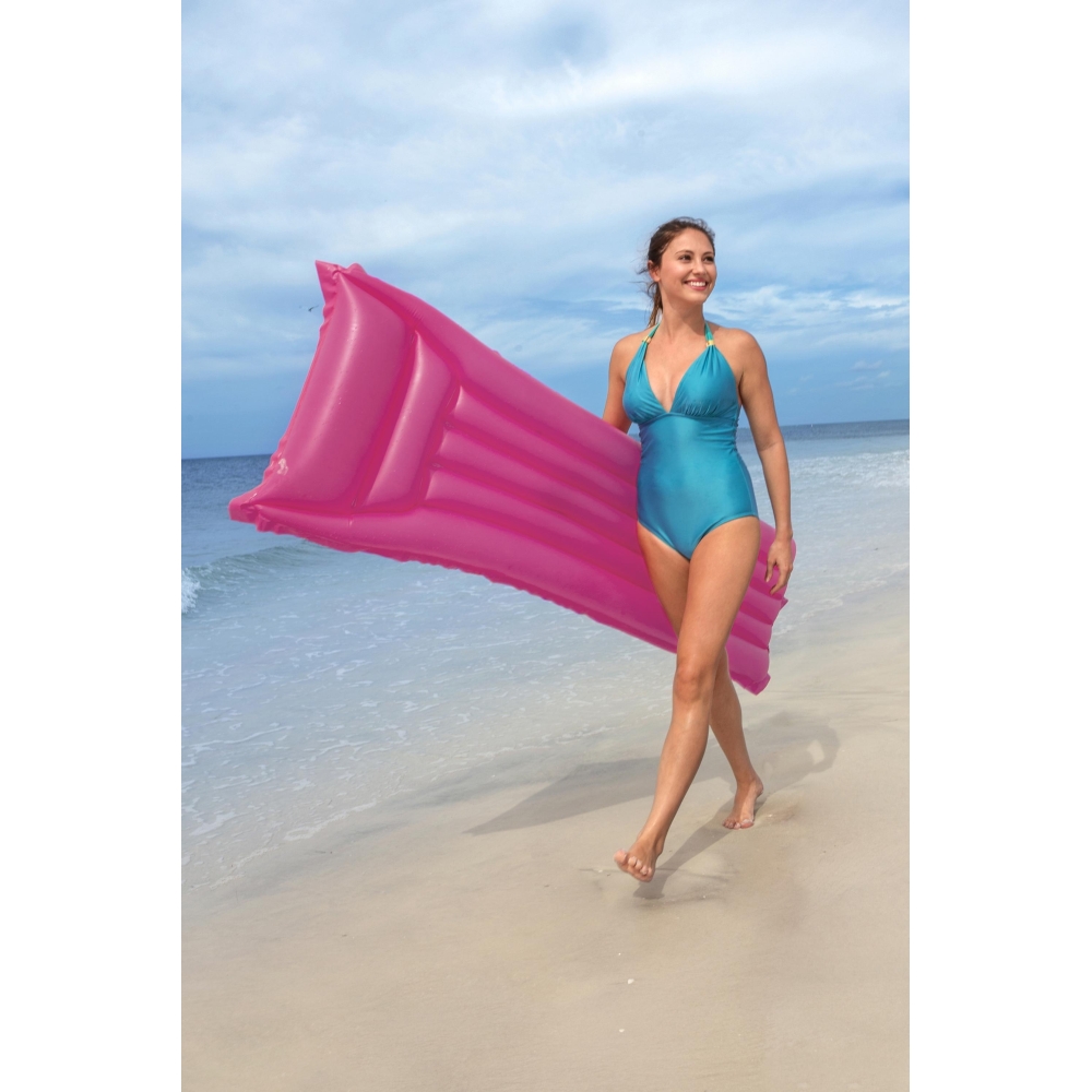 Pripučiamas plaukimo čiužinys rožinis 183 x 69 cm Bestway 44007-Žaislai, Lauko žaislai, Pripučiami ratai, žaislai, čiužiniai-e-v