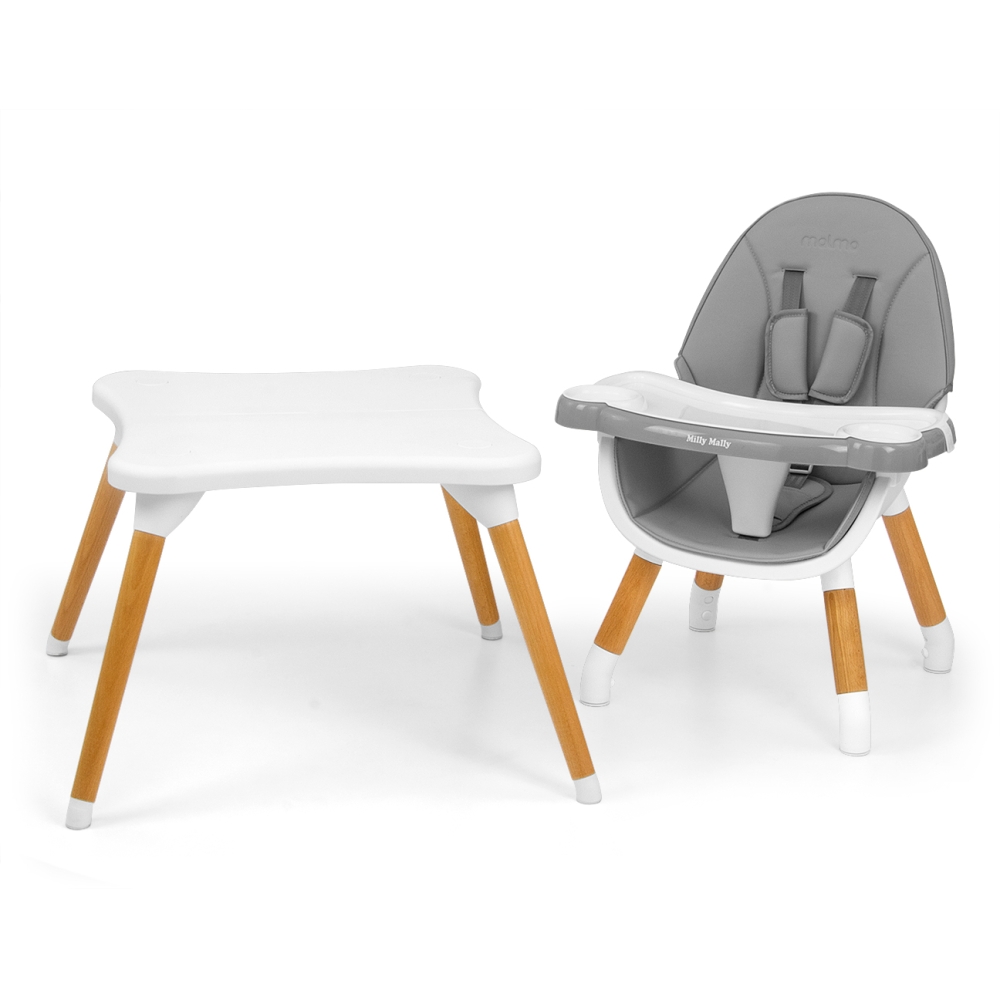 2w1 Malmo Grey maitinimo kėdutė-Maitinimui, Maitinimo kėdutės ir jų priedai, Maitinimo kėdutės-e-vaikas