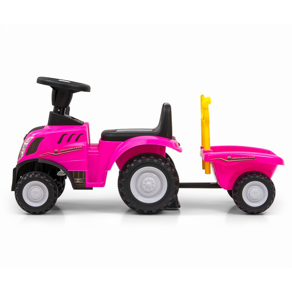 Milly Mally Pasivažinėjimas New Holland T7 traktoriumi rožinės spalvos-Judėjimui, Paspiriamosios mašinėlės ir jų priedai, Paspir