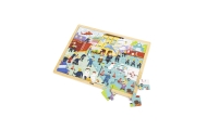 Viga 44581 Puzzle na podkładce 48 elementów - poznajemy pracę strażaka