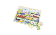 Viga 44582 Puzzle na podkładce 48 elementów - poznajemy transport w mieście