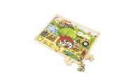 Viga 44588 Puzzle na podkładce 48 elementów - poznajemy farmę