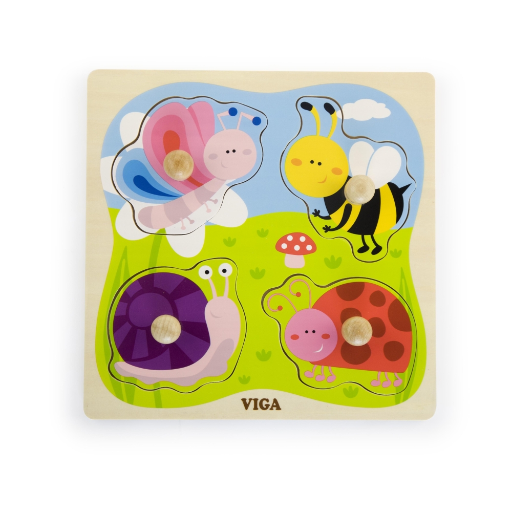 Viga 50131 Dėlionė ant pagrindo - vabzdžiai