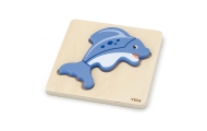 VIGA Pierwsze drewniane Puzzle maluszka Delfin