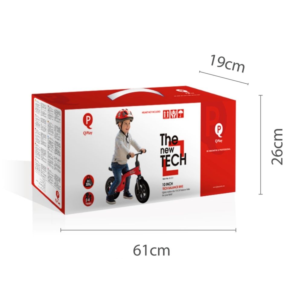 Qplay balansinis dviratis Tech Red