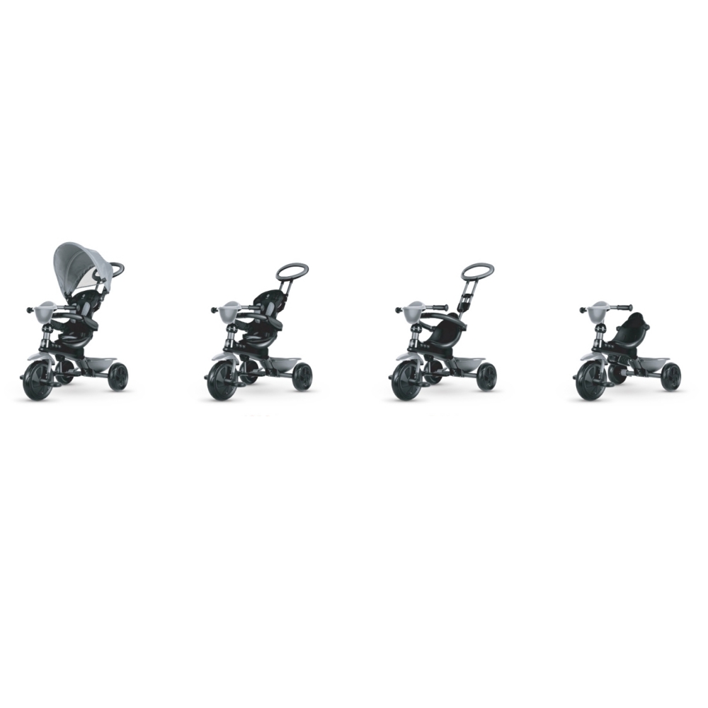 Triratis Qplay Cosy, Grey-Judėjimui, Triratukai vaikams-e-vaikas