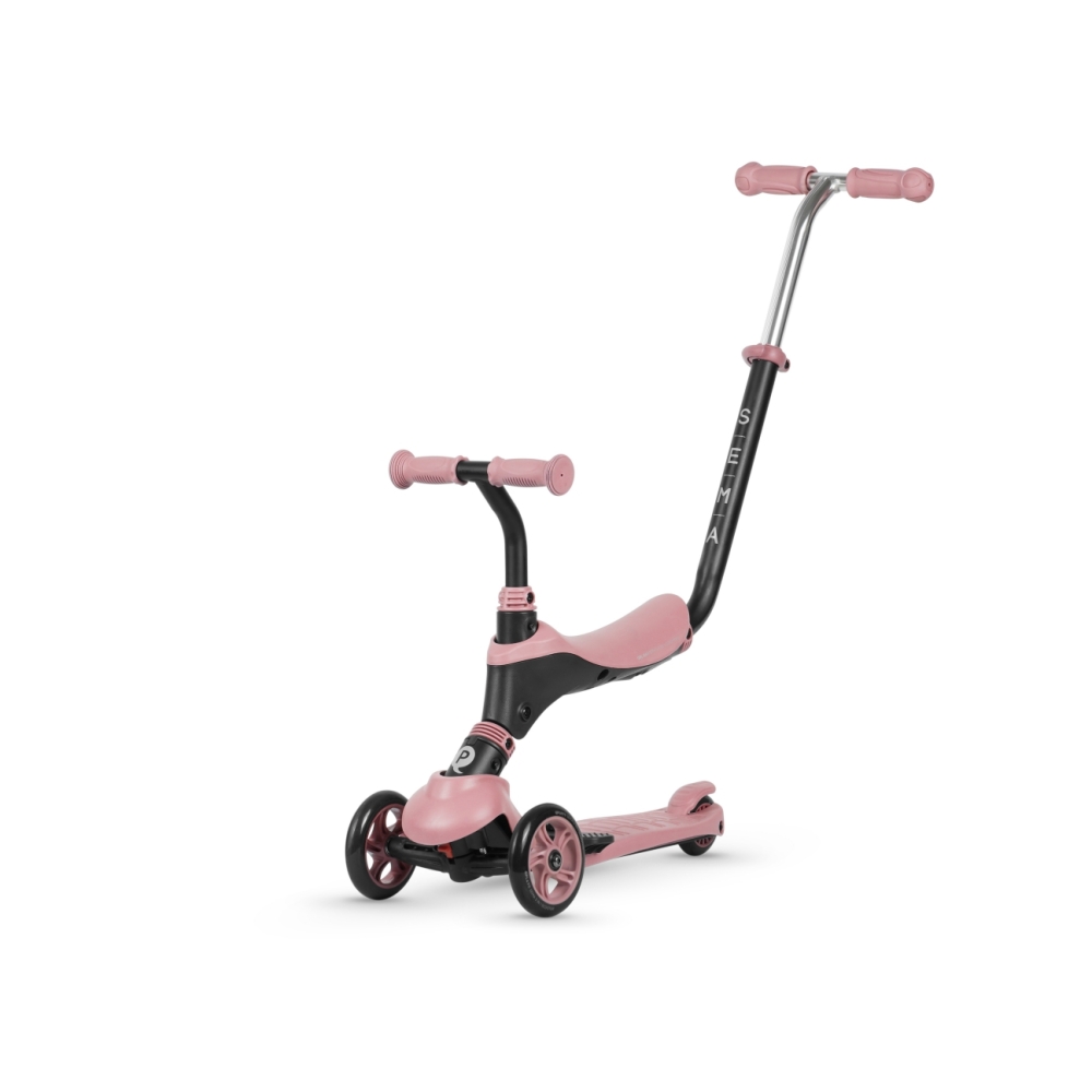 Paspirtukas Qplay Sema 3in1, Pink-Judėjimui, Paspirtukai vaikams-e-vaikas