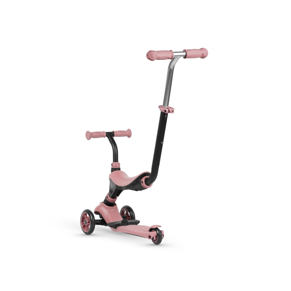 Paspirtukas Qplay Sema 3in1, Pink-Judėjimui, Paspirtukai vaikams-e-vaikas