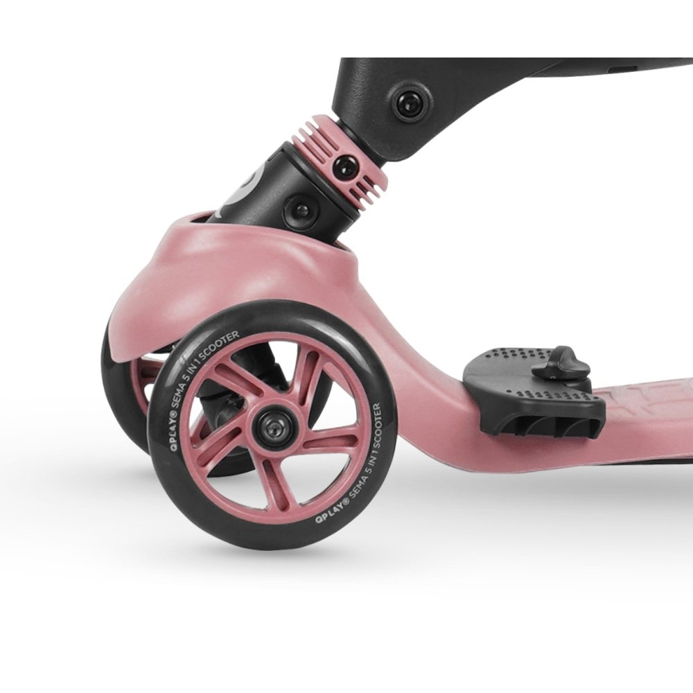 Paspirtukas Qplay Sema 3in1, Pink-Judėjimui, Paspirtukai vaikams-e-vaikas