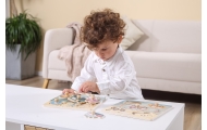VIGA PolarB Drewniane Puzzle Pojazdy z Pinezkami