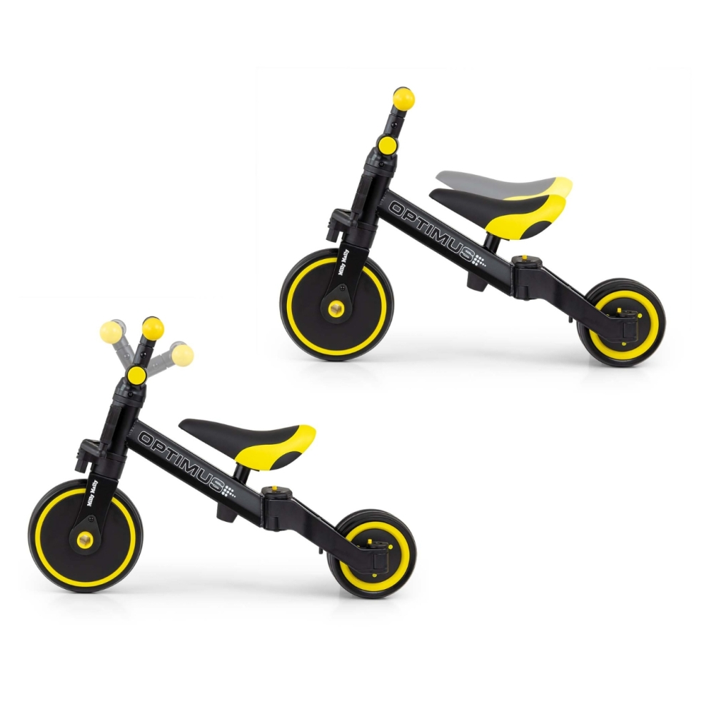 Milly Mally Ride On - Dviratis 3in1 OPTIMUS-Judėjimui, Balansiniai dviratukai-e-vaikas