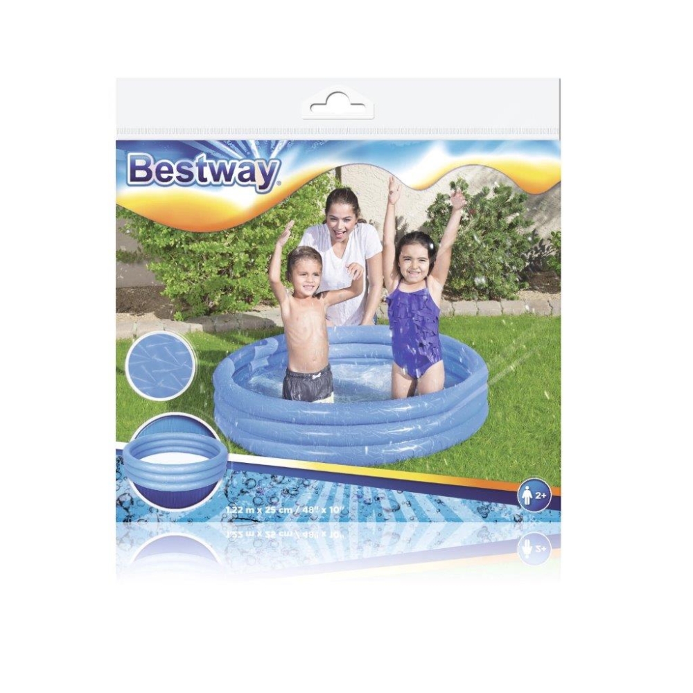 Pripučiamas baseinas Bestway 51025, raudonas, 1,22 x 25 cm