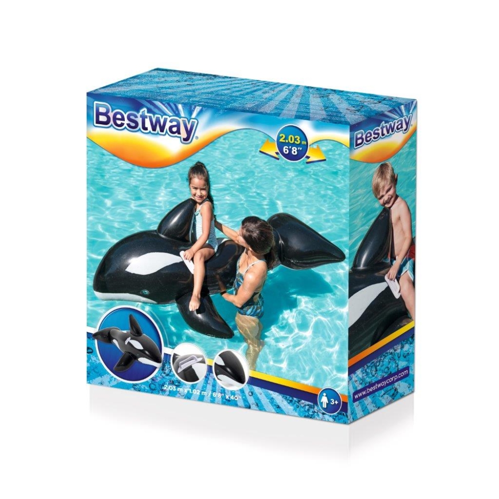 Pripučiama Orka 203 x 103 cm Bestway 41009-Žaislai, Lauko žaislai, Pripučiami ratai, žaislai, čiužiniai-e-vaikas