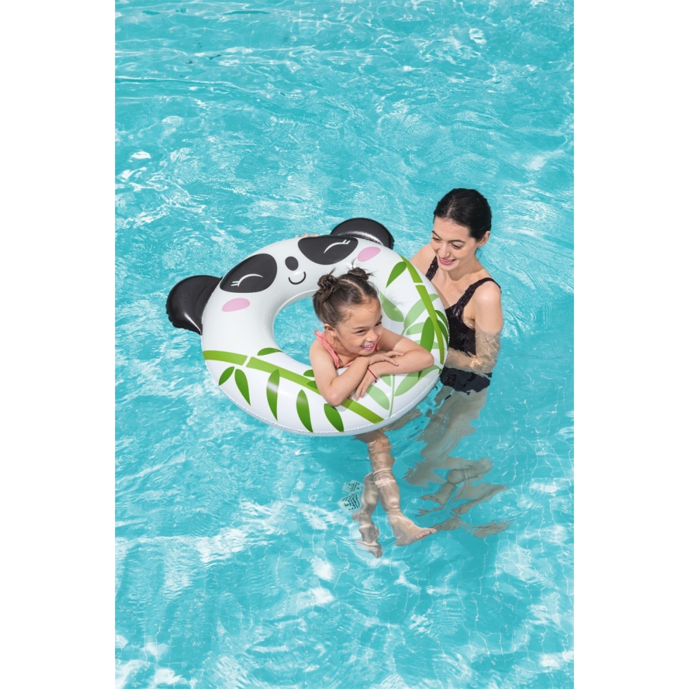 Pripučiamas plaukimo ratas Panda, 76 x 85 cm, Bestway 36351-Žaislai, Lauko žaislai, Pripučiami ratai, žaislai, čiužiniai-e-vaika