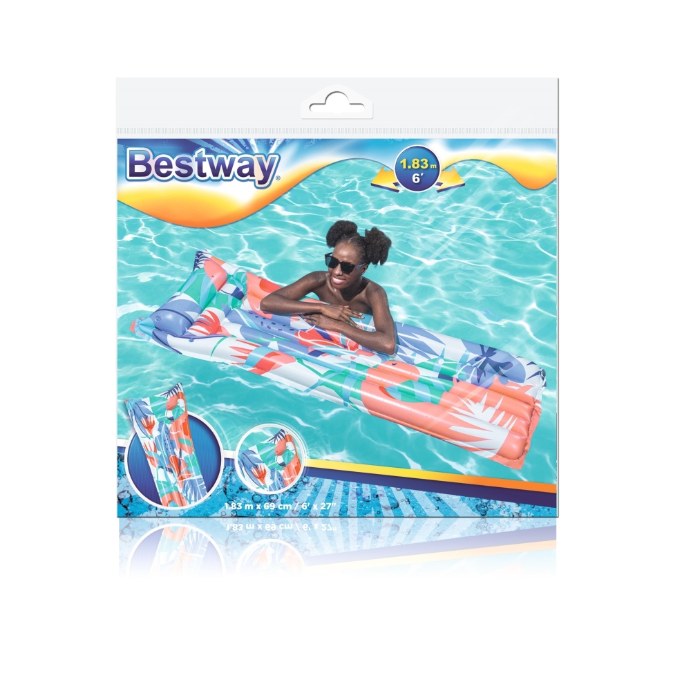 Pripučiamas plaukimo čiužinys 183 x 69 cm Bestway 44033-Žaislai, Lauko žaislai, Pripučiami ratai, žaislai, čiužiniai-e-vaikas