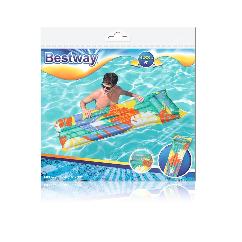 Pripučiamas plaukimo čiužinys 183 x 69 cm Bestway 44033-Žaislai, Lauko žaislai, Pripučiami ratai, žaislai, čiužiniai-e-vaikas
