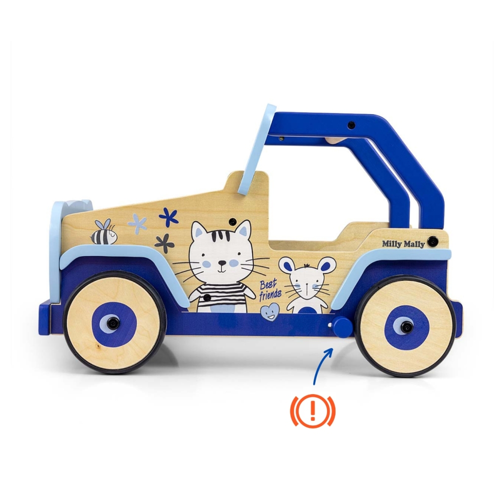 Milly Mally Kūdikių vaikštynė "Explorer Cat and Mouse-Judėjimui, Stumdukai-e-vaikas