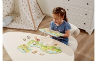 VIGA Drewniana Sznurowanka Przeplatanka Zwierzęta na Farmie Montessori