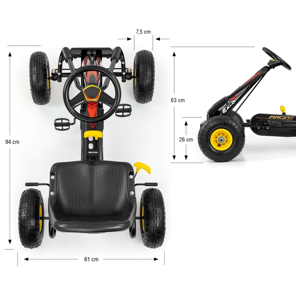 Gokart na pedały Thor Black