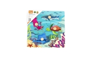 VIGA Drewniane Puzzle z Pinezkami Zwierzęta Morskie Wodne