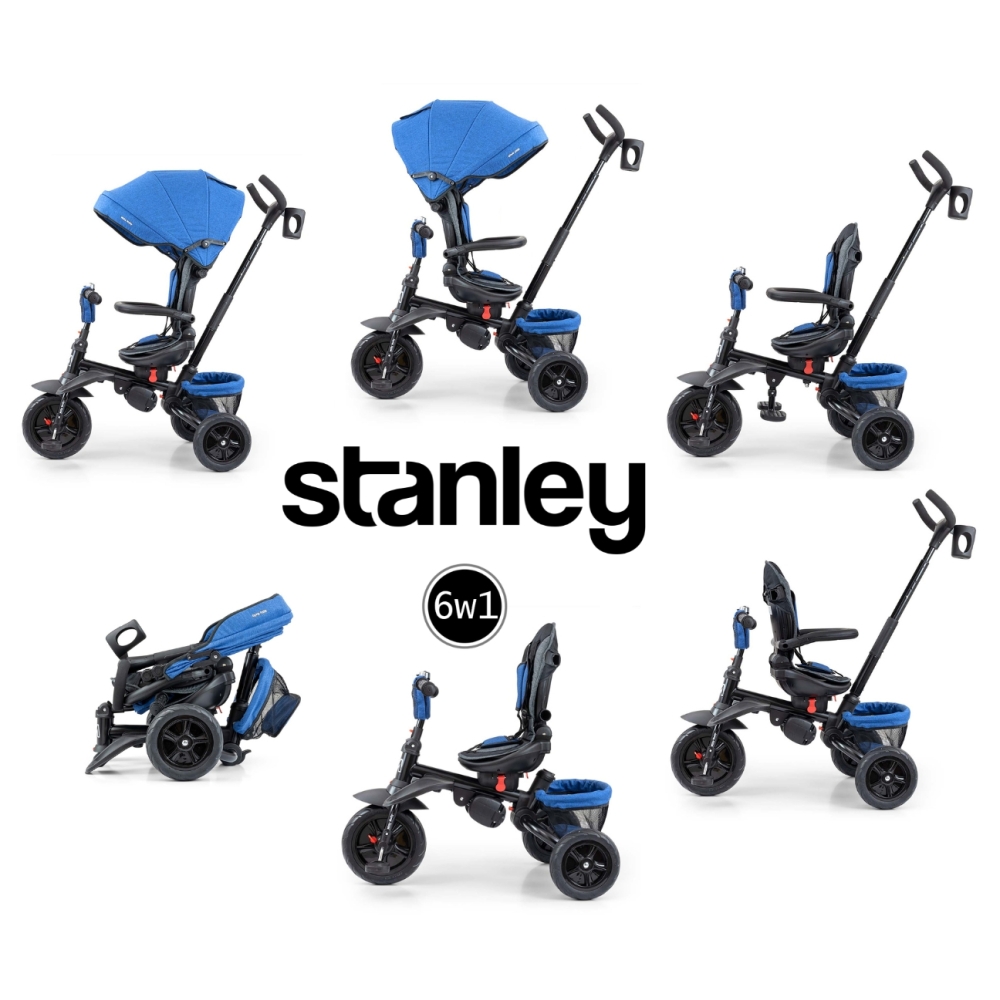 Triratis Stanley Rubber, tamsiai juodas-Judėjimui, Triratukai vaikams-e-vaikas