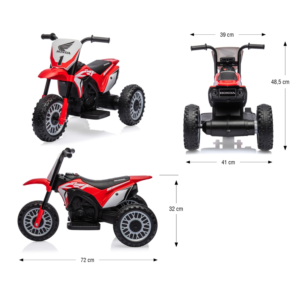Elektrinis motociklas HONDA CRF 450R, Red-Elektromobiliai vaikams, Motociklai-e-vaikas